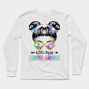 Little Miss Ninth Grade Girls Back To School Shirt Daughter Long Sleeve T-Shirt